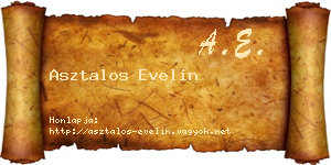 Asztalos Evelin névjegykártya