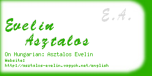 evelin asztalos business card